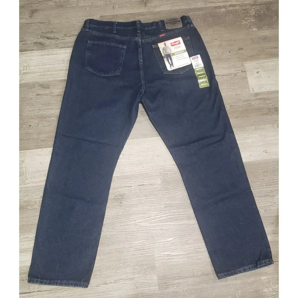 Wrangler Regular Fit Dark Denim Blue Jeans | Brand New w. Tags | Size 40 x 32